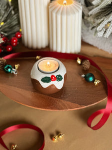 Porta tealight Christmas Pudding