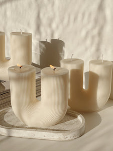 U candle | candela decorativa